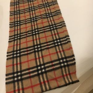Burberry Classic Camel Checkered Cashmere Scarf